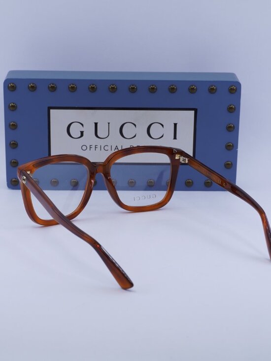 Gucci GG1319O 002 Square Eyeglasses – Blonde Havana 53mm main image 7